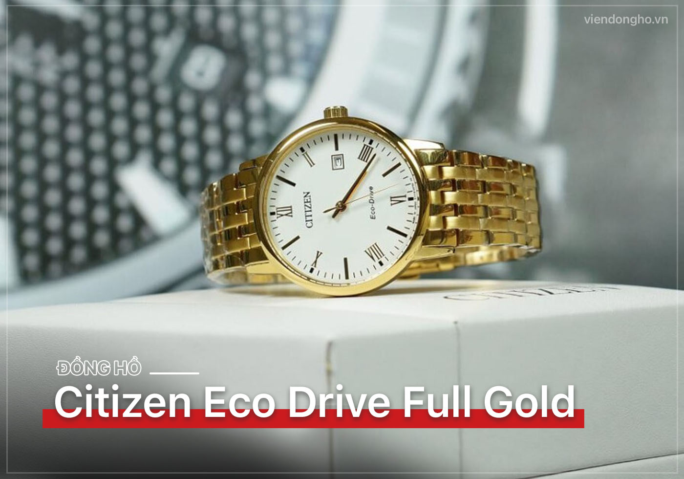 Su hap dan kho cuong cua dong ho Citizen Eco Drive Full Gold 1
