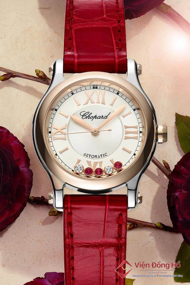 Mỗi một chiếc đồng hồ nữ Chopard được thiết kế ra đều vô cùng kiều diễm và quý phái với những viên kim cương sáng lấp lánh