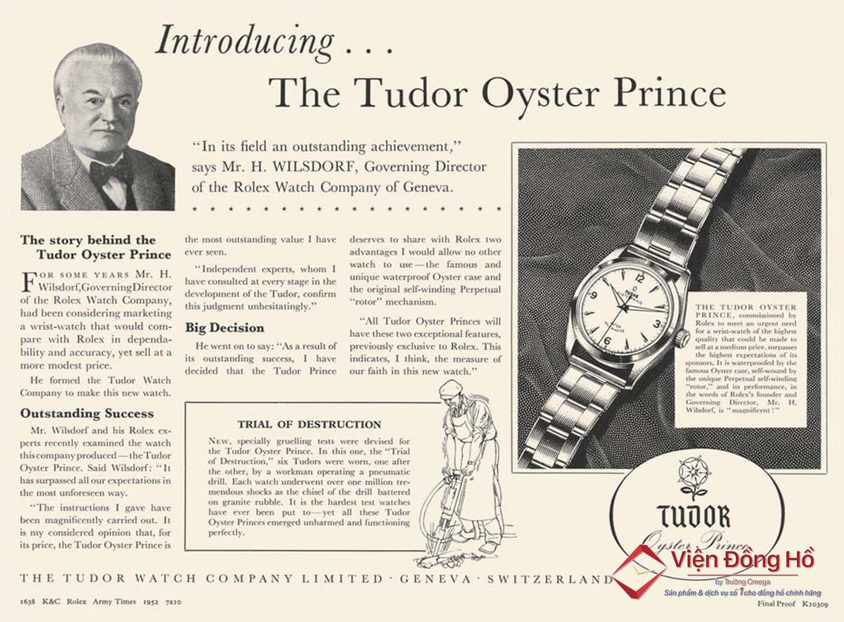 Hans Wilsdorf - Nhà sáng lập tài ba của thương hiệu Rolex 11 Tudor ra đời với mục đích cung cấp những chiếc đồng hồ có giá cả phải chăng trong khi chất lượng của chúng lại không kém cạnh gì Rolex