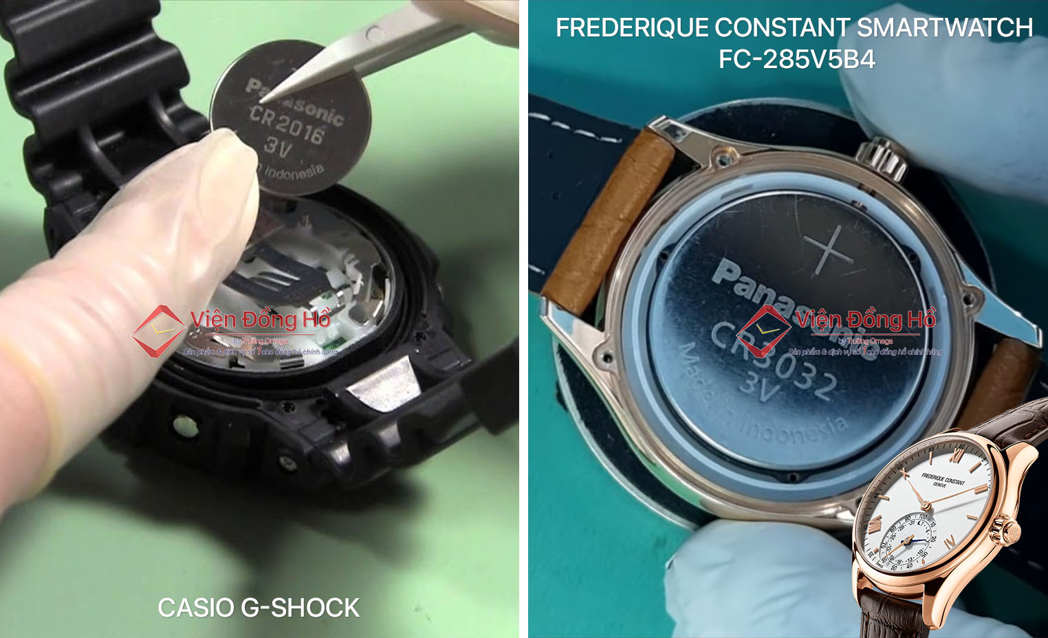 Thay pin Lithium cho đồng hồ Casio và Frederique Constant (FC)