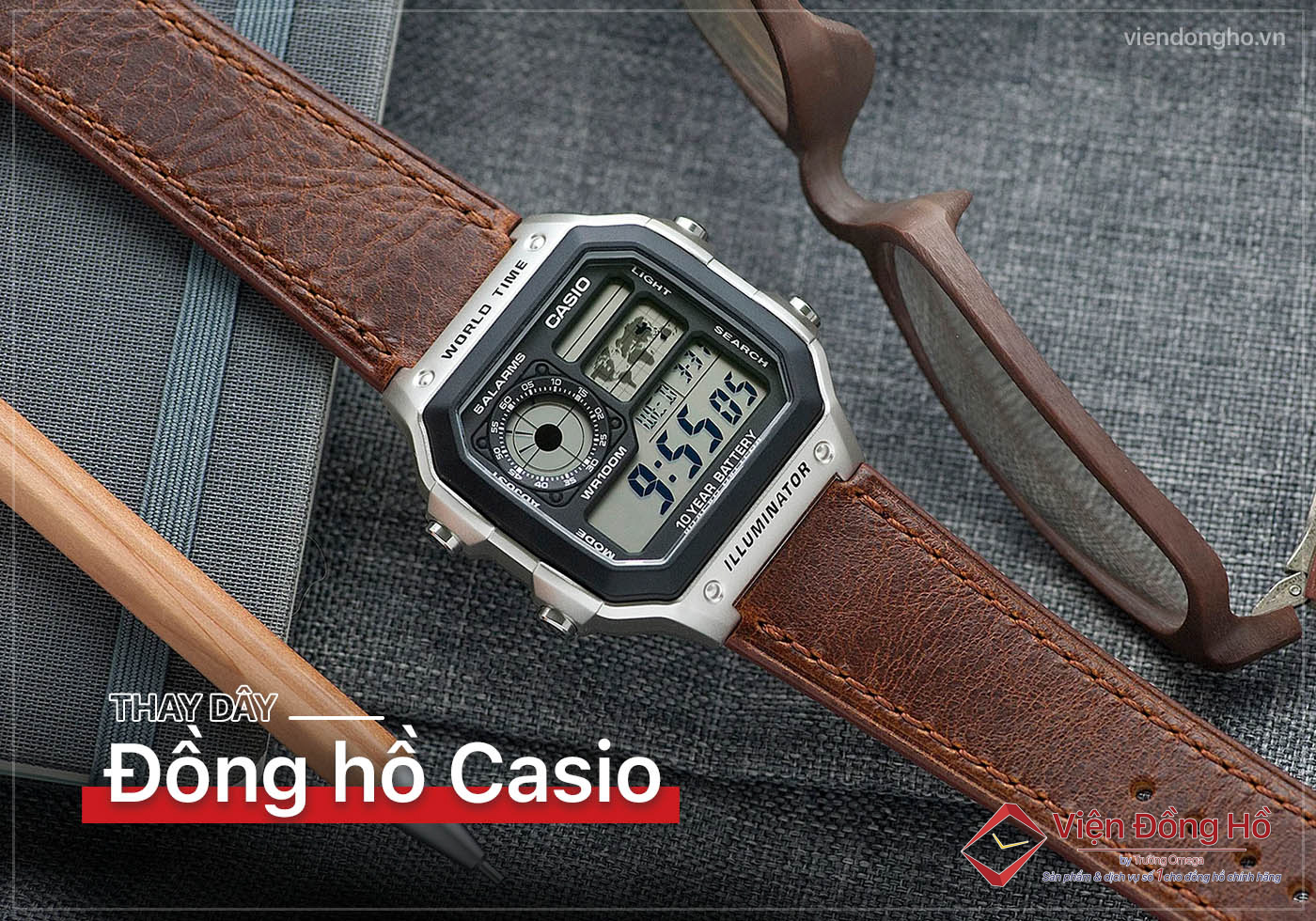 Thay day dong ho Casio 5