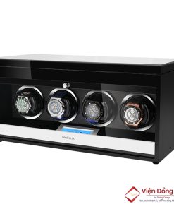 Hộp xoay cao cấp Driklux chất liệu gỗ MDF piano kết hợp da Microfiber T4BB Lux (4 Xoay)