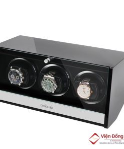 Hộp xoay cao cấp Driklux chất liệu gỗ MDF piano kết hợp da Microfiber V3B (3 Xoay)