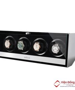 Hộp xoay cao cấp Driklux chất liệu gỗ MDF piano kết hợp da Microfiber V4B (4 Xoay)