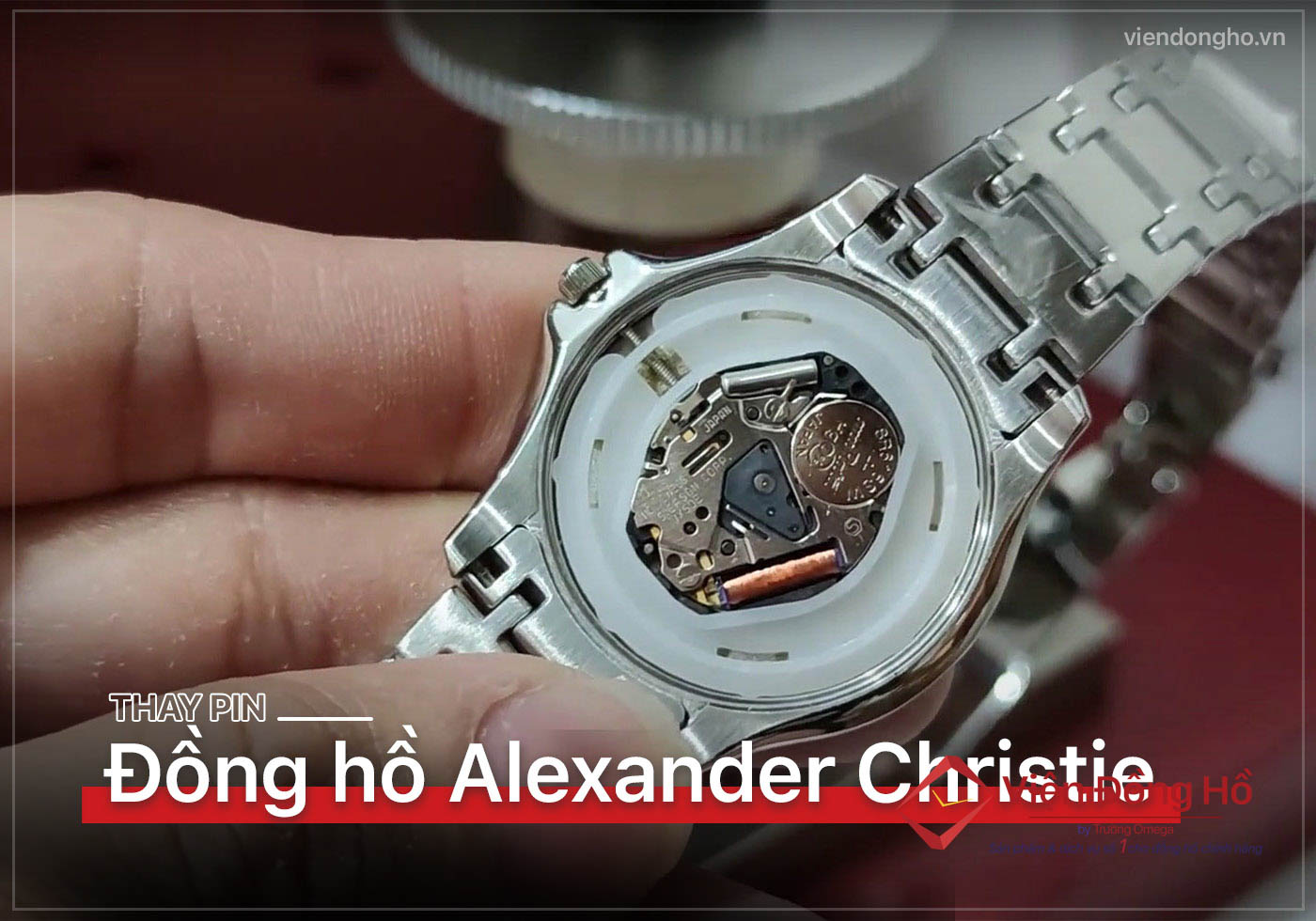 Thay pin dong ho Alexandre Christie 10