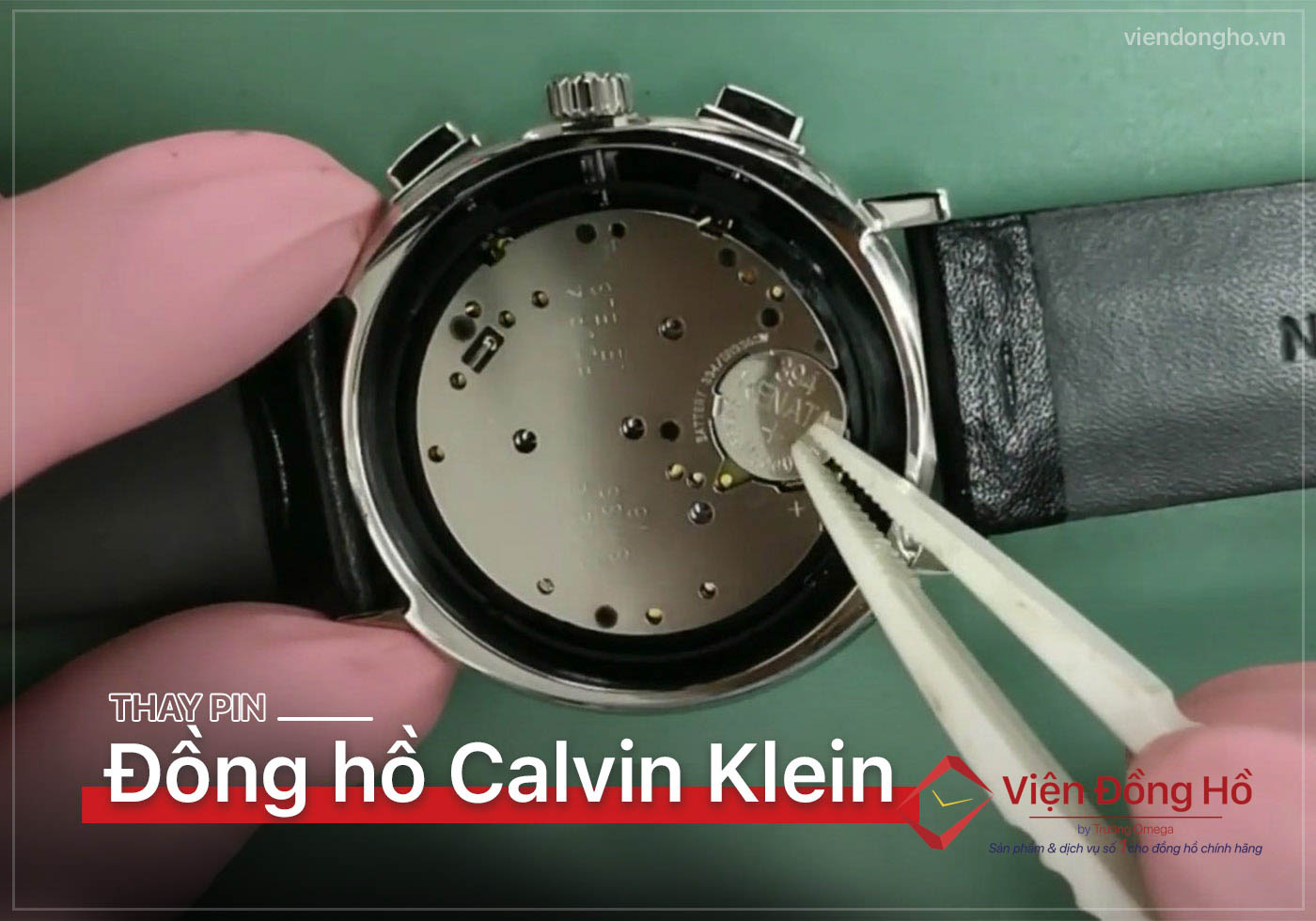 Thay pin dong ho Calvin Klein 5