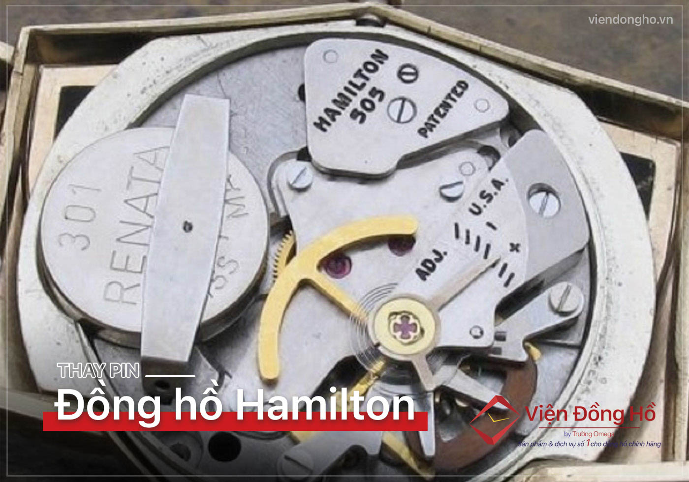 Thay pin dong ho Hamilton 5