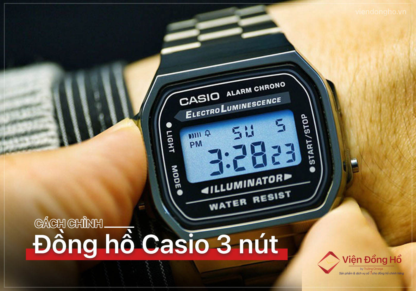 Cach chinh dong ho Casio 3 nut don gian nhat 6